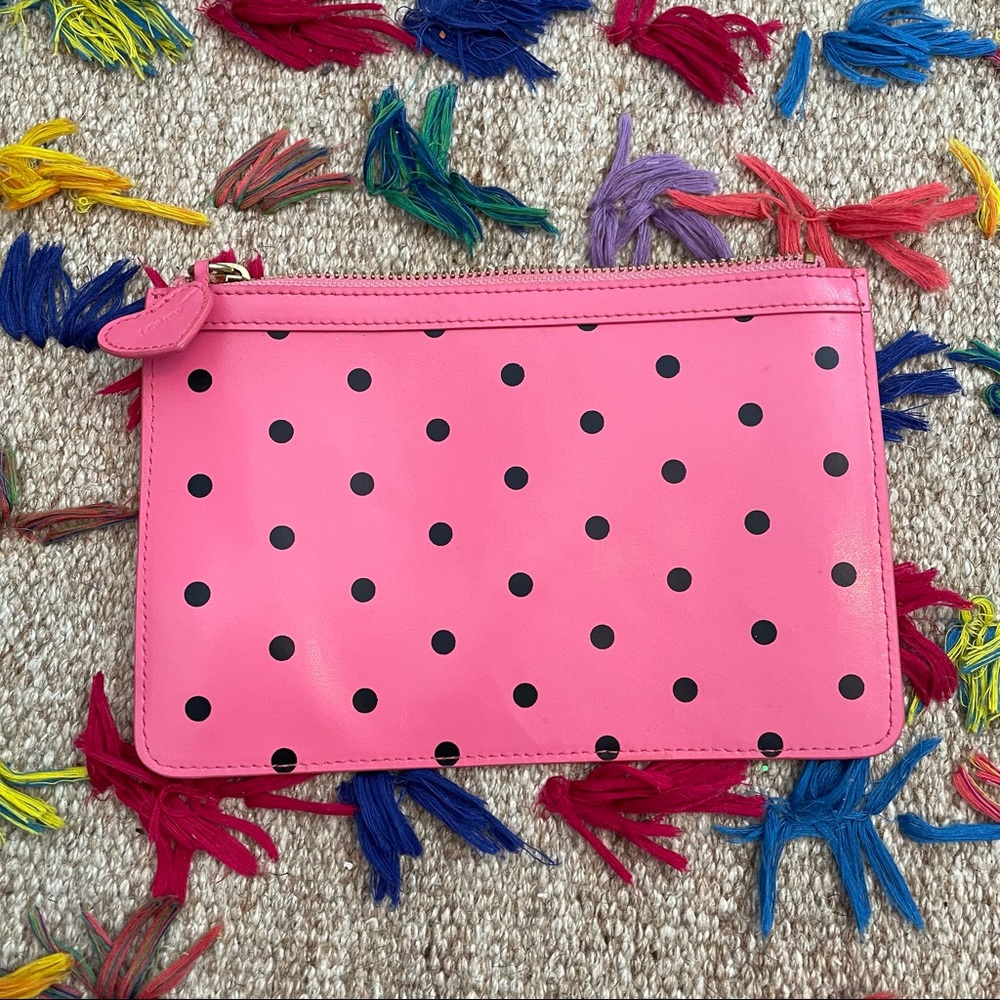 J. Crew - polka dot pouch